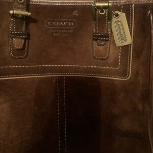Coach suede medium shoulder bag. As is need to be cleaned